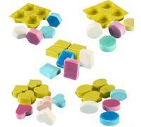 Set di sapone in silicone, riutilizzabile, ovale, quadrato e a forma di cuore, fai da te, per processi a freddo fatti a mano e fai da te, silicone flessibile per uso alimentare (amore)