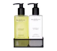 Set di sapone liquido per le mani e lozioni per il corpo, naturale e rivitalizzante, idrata e idrata per una pelle morbida, bellissimo regalo di lusso (pompelmo e cedro) Pecksniff's