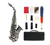 Set Di Sax Saxophone Bb Placcato Nichel Nero Con Custodia Accessori Per Sassofono Strumento A Fiato Professionale (Color : Bk)