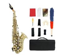 Set Di Sax Saxophone Bb Placcato Nichel Nero Con Custodia Accessori Per Sassofono Strumento A Fiato Professionale (Color : Gold)