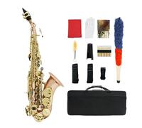 Set Di Sax Saxophone Per Sassofono Bb Con Curve Piatte Con Custodia Accessori Per Sassofono Strumento A Fiato Professionale (Color : Gold)