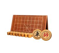 Set di scacchi cinesi con pezzi in legno di sandalo e scacchiera pieghevole, gioco di strategia Xiangqi portatile for 2 giocatori(3.8cm/1.5in)