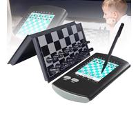 Set di scacchi elettronici portatili con computer basato sul tocco, ampio display LCD e pezzi magnetici, tavola pieghevole per gioco singolo, ideale per principianti e appassionati di scacchi