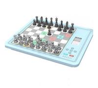 Set di scacchi elettronici, scacchiera intelligente con avversario AI 3 modalità di gioco Gioco di scacchi per computer magnetico portatile per bambini Adulti Principianti Viaggi (Blu)
