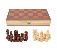Set di scacchi in legno da viaggio portatile pieghevole gioco da tavolo medio per giochi di famiglia notturni intrattenimento per il tempo libero adulti bambini anziani Robin Wood