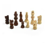 Set di scacchi in legno intagliato a mano con 32 pezzi, inclusi tutti i ruoli standard per esercitarsi o per uso didattico