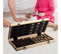 Set di scacchi in legno Scacchiera pieghevole portatile per principianti,