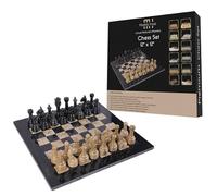 Set di scacchi in marmo di lusso da 30,5 cm, scacchiere per adulti, set di scacchi classici per adulti con scacchi in pietra artigianale e pezzi di scacchi in marmo - Ideale per la decorazione