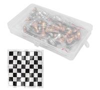 Set di scacchi internazionale Set di scacchi portatile galvanico con stampa a caldo in oro e argento con scacchiera in film plastico