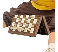 Set di scacchi magnetici in legno - Gioco da tavolo pieghevole per bambini e adulti, design da viaggio per casa, aula, gioco di parcheggio, feste, tavolino da caffè, display strategico durevole e