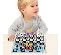 Set di scacchi per bambini | Cartone animato - Gioco di famiglia interattivo, divertente gioco di genitore-figlio per imparare e concentrarsi | Desktop portatile per l'istruzione per adulti