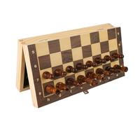 Set di scacchi pieghevoli magnetici in legno con 2 extra chess | Interno del tabellone da gioco Queens for riporre gli oggetti