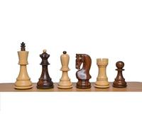 Set di scacchi russi Zagabria da 4 pollici | Scacchi unici di lusso in palissandro dorato | Chess Moscow