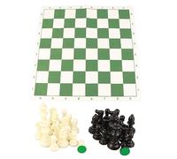 Set di scacchi Set di scacchiere in plastica Gioco di svago artificiale da tavolo con scacchiera in pelle per feste in campeggio Rilassante Durevole Regalo portatile per viaggi in