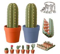 Set di Scacchiera Cactichess-cactus, Scacchiera Magnetica Arrotolabile da Viaggio a Tema Cactus, Pezzi Portatili Avanzati Stampati in 3d a Tema Cactus, Gioco di Scacchi con Piante Succulente