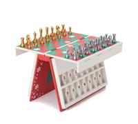 Set di scacchiera pieghevole portatile multicolore | Gioco da tavolo internazionale di strategia di scacchi con design di archiviazione opzionale for principianti adulti scacchi