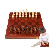 Set di scacchiere in legno,Set di scacchi in legno | di scacchi da viaggio con pezzi degli,Scacchiera pieghevole, giocattoli da gioco divertenti per tutta la famiglia per principianti professi