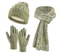 Set di scaldacollo invernale da donna e uomo, caldo, lungo, lavorato a | Accessori invernali in pile, berretto e sciarpa, elastico, regalo per autunno e inverno