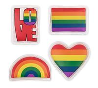 Set di scaldamani e scalda tasche, scaldadita contro le mani fredde in inverno (confezione da 4) Orgoglio Arcobaleno