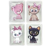 Set di scaldamani riutilizzabili, per giornate fredde e in viaggio, con fantastici motivi (set da 4 simpatici gatti)