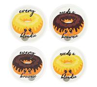 Set di scaldamani tascabili riutilizzabili, dischetti caldi per i giorni freddi e per i viaggi, cuscinetti termici con fantastici motivi (set da 4 Kawaii Donuts)