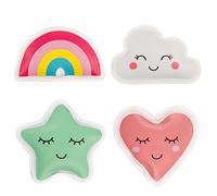 Set di scaldamani tascabili riutilizzabili, dischetti caldi per i giorni freddi e per i viaggi, cuscinetti termici con fantastici motivi (set da 4 Kawaii Dream)