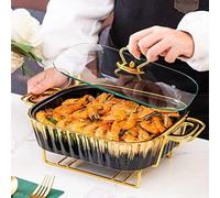 Set di scaldavivande in ceramica, per buffet, catering, matrimoni, feste ed eventi, include coperchi e porta taniche di carburante