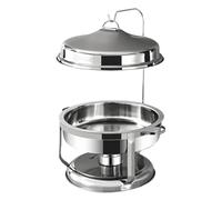 Set di scaldavivande professionale in acciaio inox, 9 l, grande capacità, con vassoio dell'acqua e padelle per alimenti, ideale per catering, hotel e buffet per feste