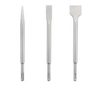 Set di scalpelli a martello SDS Plus da 3 pezzi, punta da trapano a percussione piatta/appuntita in acciaio for impieghi gravosi for cemento, piastrelle, cemento, pietra
