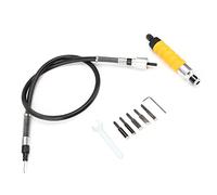 Set di scalpelli elettrici per intaglio del legno, strumento per intaglio in legno con manico giallo, 5 lame in acciaio inox per smerigliatrice/politrice da banco fino a 12.000