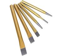 Set di scalpelli in acciaio da 6 pezzi Set di scalpelli Punzone conico Punzone centrale for mattoni Cemento Set di scalpelli for metallo e pietra Set di scalpelli a freddo conici a freddo Perno centra