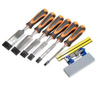 Set Di Scalpelli In Legno E Guida Di Affilatura, 10 Pezzi - 56140