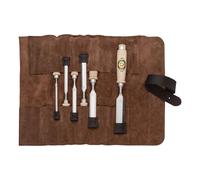 Kirschen Set di scalpelli - 6 scalpelli (6-10-12-16-20-26 mm) con borsa in pelle scamosciata