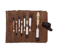 KIRSCHEN Set di scalpelli - Set composto da 8 scalpelli (4, 6, 10, 12, 16, 20, 26, 30 mm) e borsa in pelle scamosciata, 8 pezzi 1131002