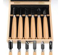 Set di Scalpelli per Legno 6 Pezzi Sgorbie per Legno Scalpello Con angolo di taglio a 25° e robusta capocchia in metallo
