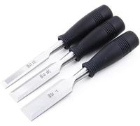 Set di scalpelli per legno in acciaio temprato (1/2,3/4,1") con bordo smussato per intaglio del legno, carpenteria, scultura, incorniciatura, tornitura del legno, ritocco di mobili, artigianato e fa