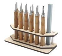 Set di scalpelli per legno Kit scalpello for intaglio del legno, set di strumenti for intaglio della zucca con portaoggetti multiforo (12 pezzi) Premio