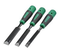 Set di scalpelli per legno per incisione, set di 3 scalpelli per legno in acciaio al cromo vanadio con impugnatura antiscivolo, set di scalpelli per lavorazione del legno, per uomini papà marito (di