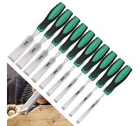 Set di scalpelli per legno per la lavorazione del legno Scalpello per intaglio del legno con bordo smussato 10 pezzi Set di scalpelli per la lavorazione del legno Scalpello in acciaio con cappuccio