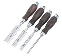 Set di scalpelli per legno Set di 4 scalpelli for legno, scalpello for intaglio del legno con bordo smussato, estremità del martello in cromo vanadio, manico in legno duro Premio