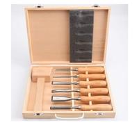 Set di scalpelli per legno Set di scalpelli a mano for intaglio del legno, strumenti for scultura con manici in legno in custodia di legno, scalpelli da intaglio come (7 pezzi) Premio