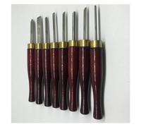 Set di scalpelli per legno Set di scalpelli for tornio for legno, set di scalpelli for tornio for legno Utensili for tornitura con acciaio ad alta velocità e manici rossi (8 pezzi) Premio