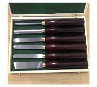 Set di scalpelli per legno Set di scalpelli for tornio, set di sgorbie for tornitura del legno con manici in legno duro in acciaio ad alta velocità e scatola di immagazzinaggio in legno riutilizzabile