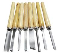 Set di scalpelli per legno Set di scalpelli for tornitura del legno, scalpelli for tornio for legno Sgorbia for legno Tornio Utensili for tornitura del legno con impugnatura comoda (8 pezzi) Premio