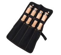 Set di scalpelli per legno Set professionali di scalpelli for legno, il kit di strumenti for scalpelli for la lavorazione del legno è realizzato in robusta testa di taglio in acciaio al cromo vanadio,