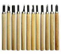 Set di scalpelli per legno Sgorbie for intaglio del legno 12 pezzi Set di scalpelli a mano professionali for intaglio del legno Kit di strumenti for falegnami Premio