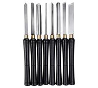 Set di scalpelli per legno Utensili da Tornitura for Tornio for Legno in Metallo Duro, Set di Scalpelli for Tornio da 8 Pezzi for Tornitore for Legno da Principiante a Intermedio con Manici in Faggio