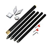 Set di scalpelli per tornio per legno con punta in metallo duro Set di utensili per tornitura per finitura grezza in metallo duro Utensili per tornio per utensili per tornitura del legno Set di scal