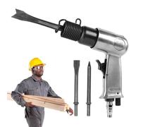 Set di scalpelli pneumatici, multiuso, manico industriale, tipo dritto, con manico potente, scalpello dritto e pala ad aria leggera per taglio, foratura e molto altro ancora