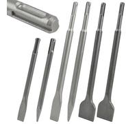 Set di Scalpelli SDS Plus da 6 pezzi, scalpello sds plus scalpelli per pietra punte sds plus per Piastrelle Tracce Muro Muratura Calcestruzzo Pietra per lavori di demolizione scalpello per piastrelle